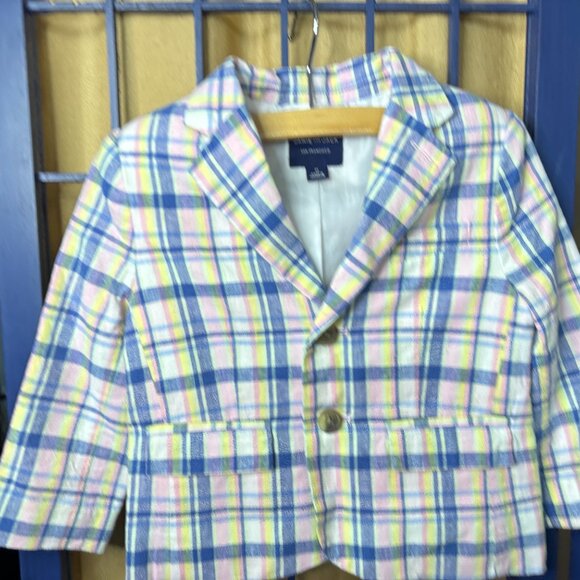 Janie and Jack Pastel Plaid Blazer – Size 2T - Picture 4 of 7